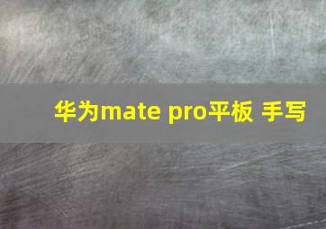 华为mate pro平板 手写